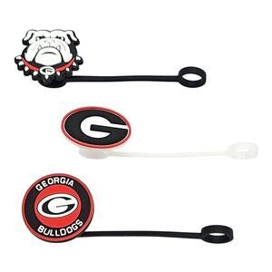 Georgia Bulldogs Set of 3 Straw Toppers for 40 oz Designs Dawg, G, and Bulldogs